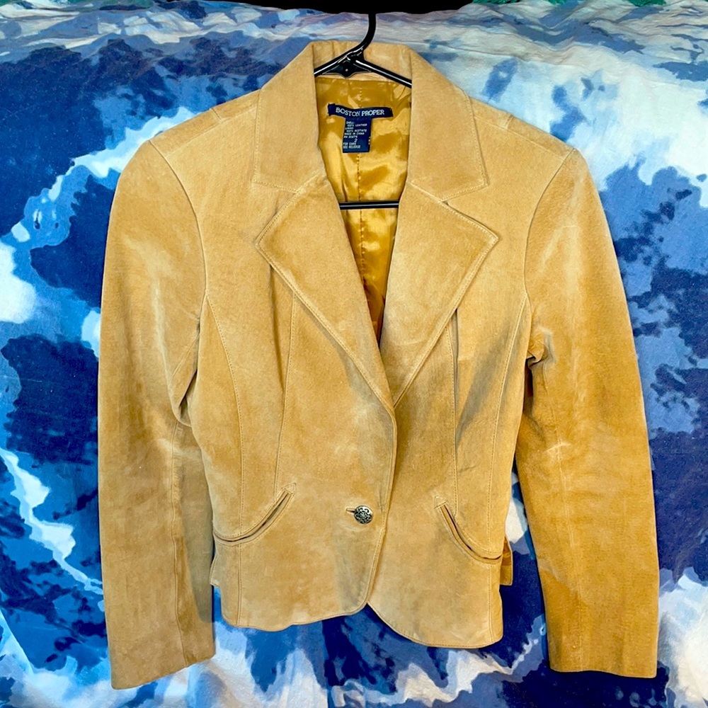 Beautiful Boston Proper Leather Coat